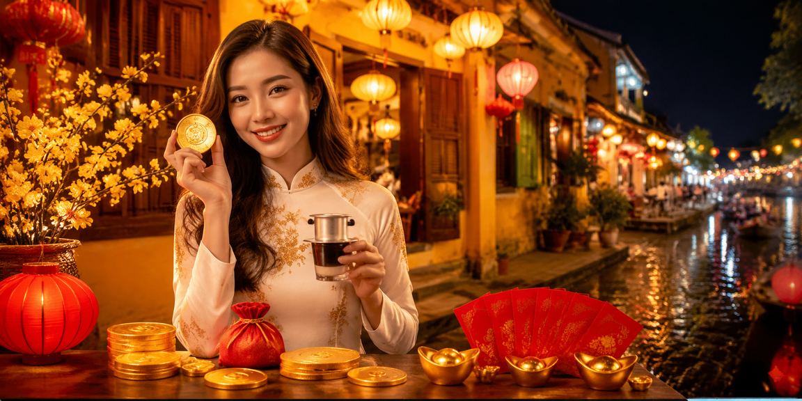 Người dùng tại Hội An nạp tiền nhận bonus khuyến mãi tại quán cà phê